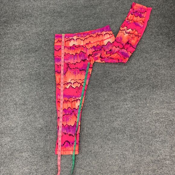 Zella Live In Crop Leggings Womens S Small Neon Multi Mesh Insert Performance - Picture 5 of 9